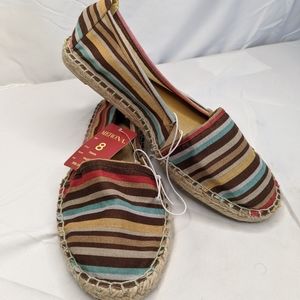 Merona Maxie Padded Canvas Flats NWT Size 8